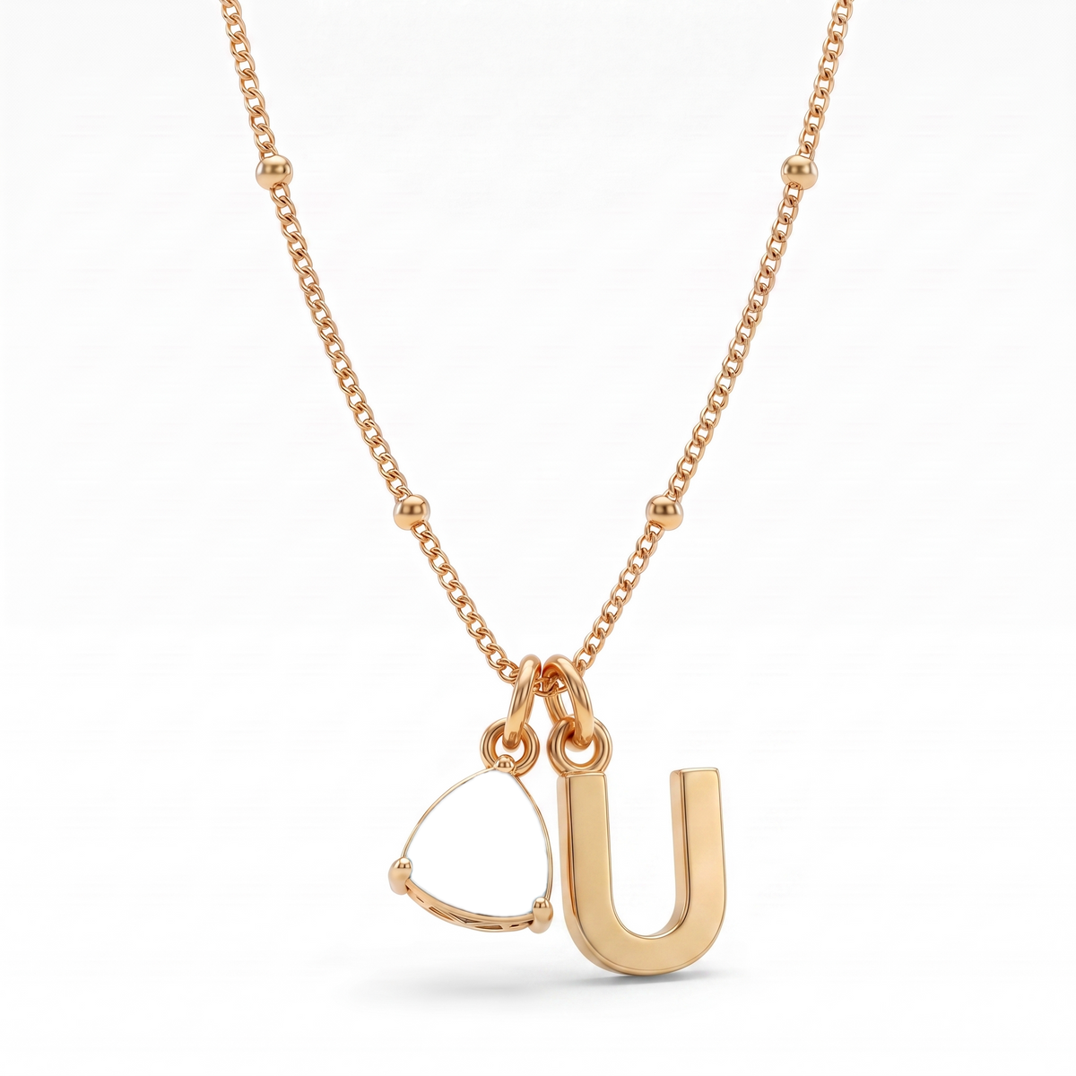 Initial Birthstone Necklace "Luna"