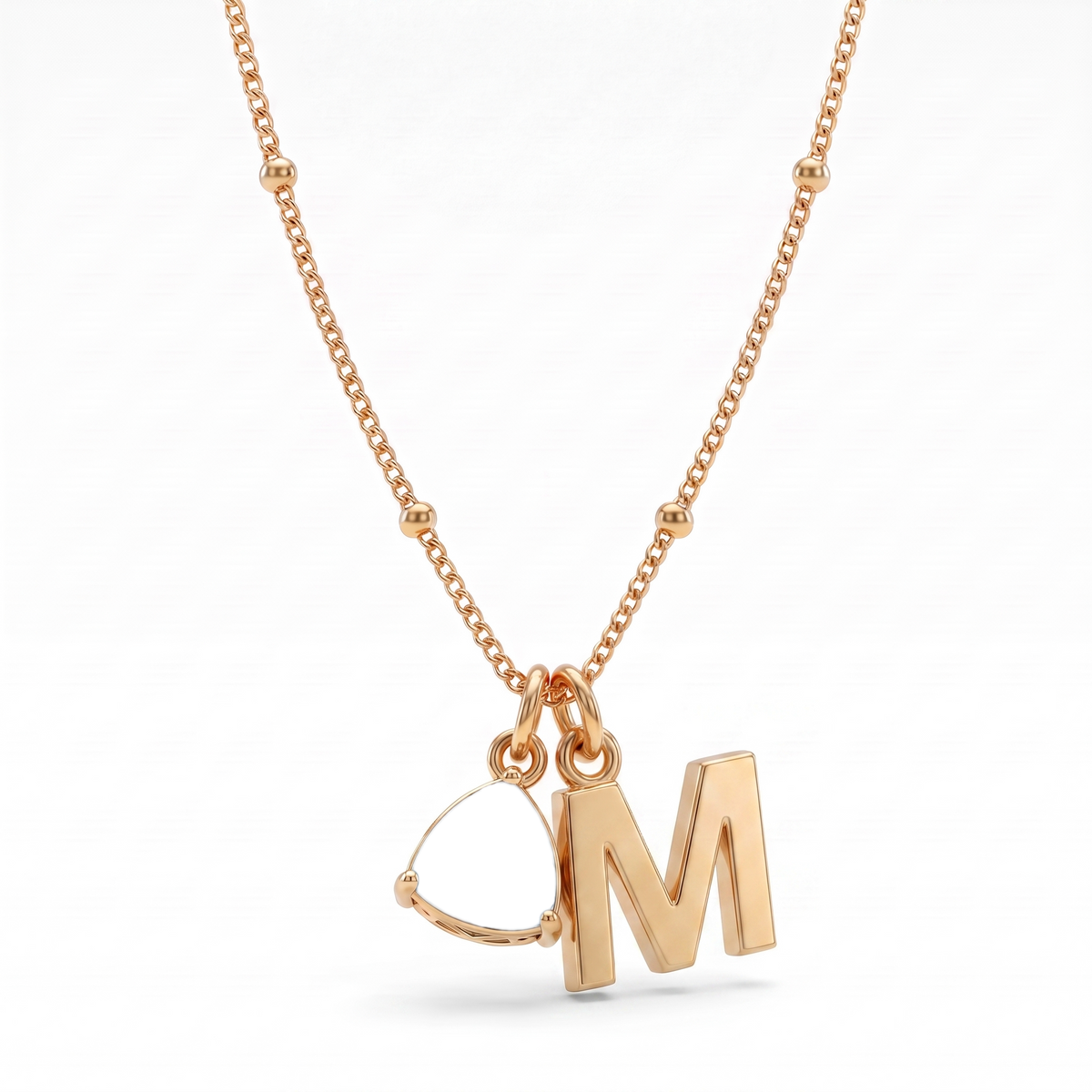 Initial Birthstone Necklace "Luna"