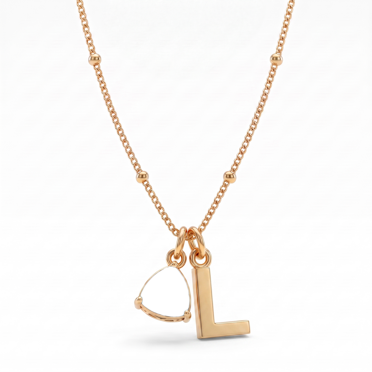 Initial Birthstone Necklace "Luna"
