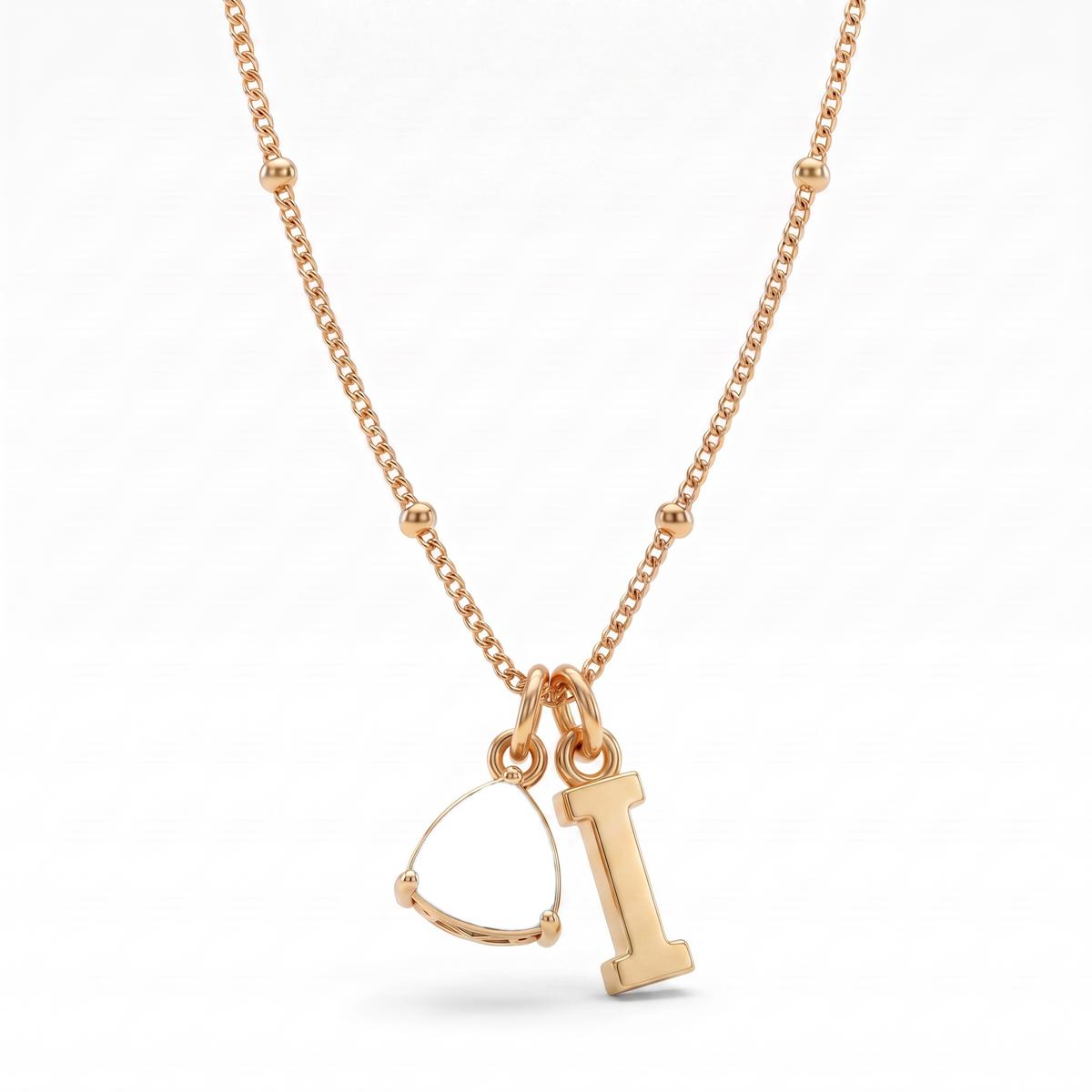 Initial Birthstone Necklace "Luna"