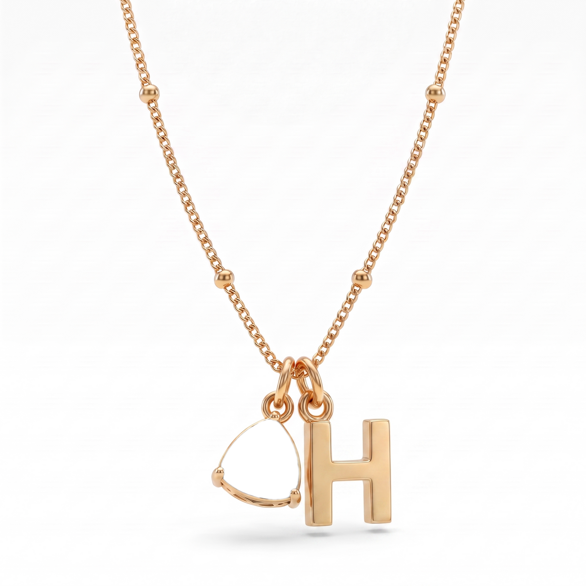 Initial Birthstone Necklace "Luna"