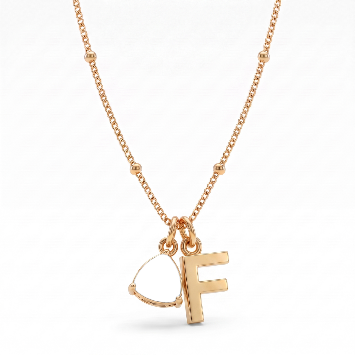 Initial Birthstone Necklace "Luna"