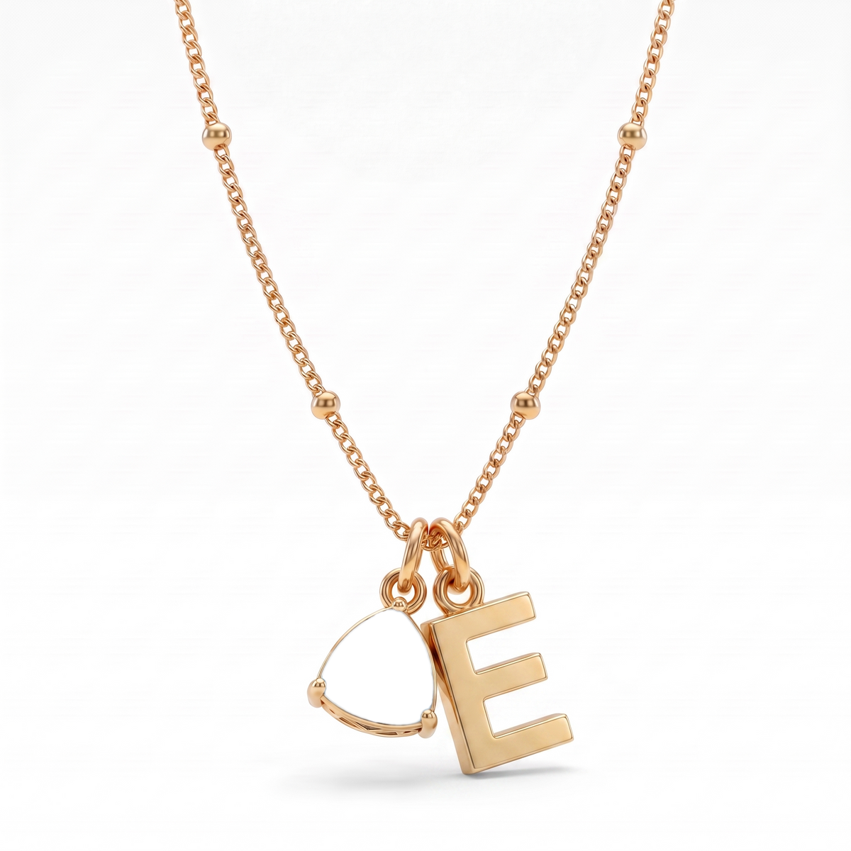 Initial Birthstone Necklace "Luna"