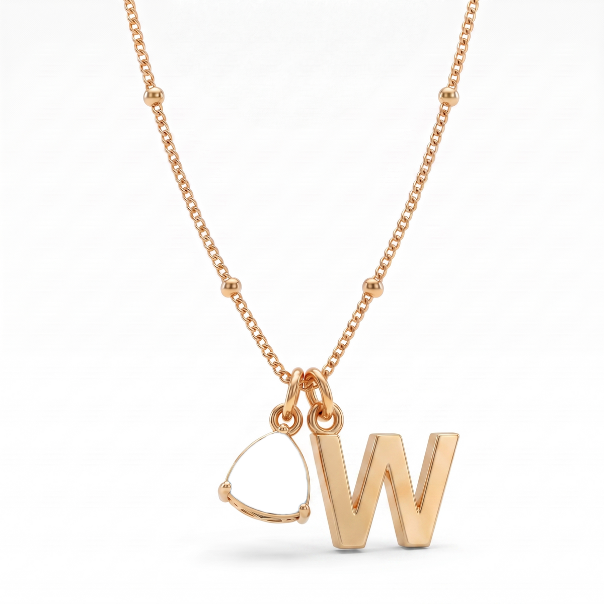 Initial Birthstone Necklace "Luna"