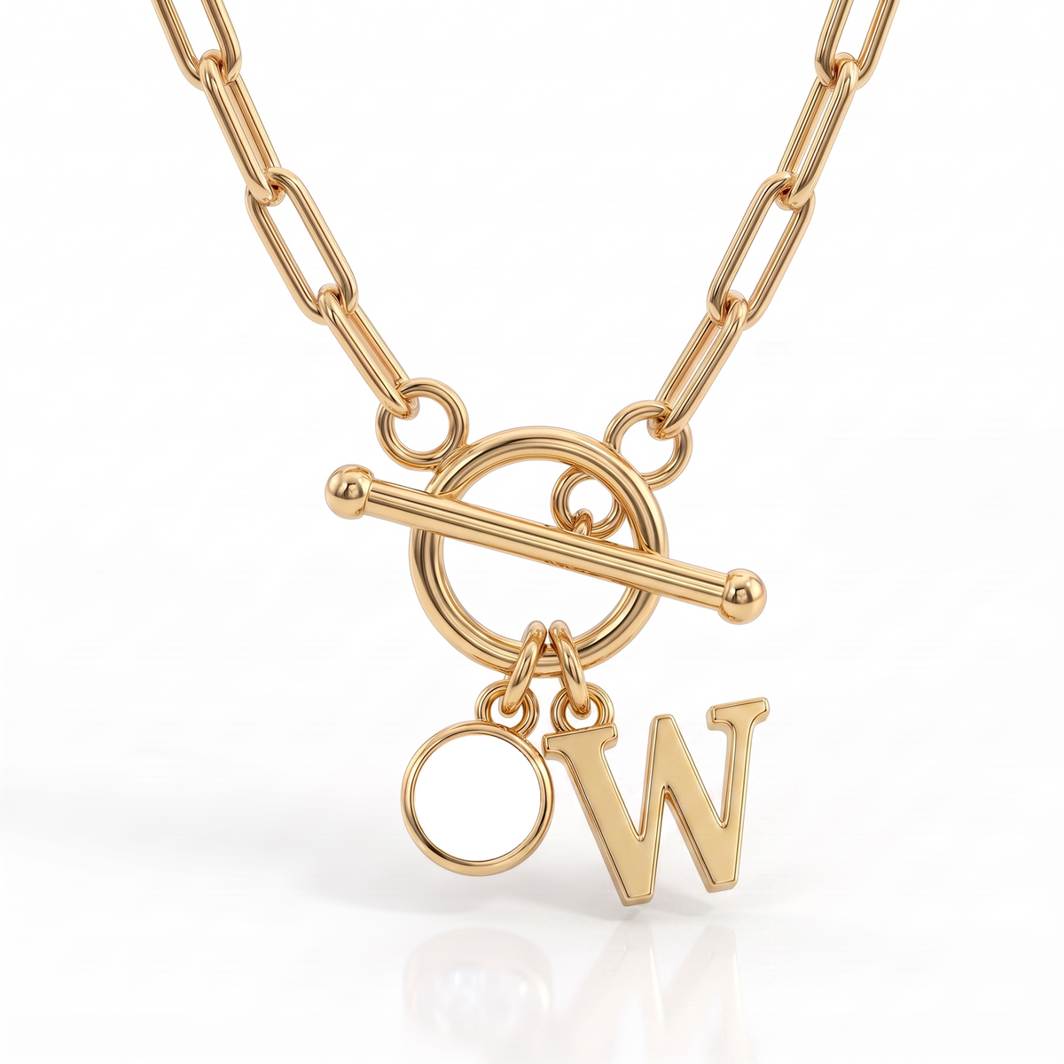 Initial Birthstone Necklace "Sage"