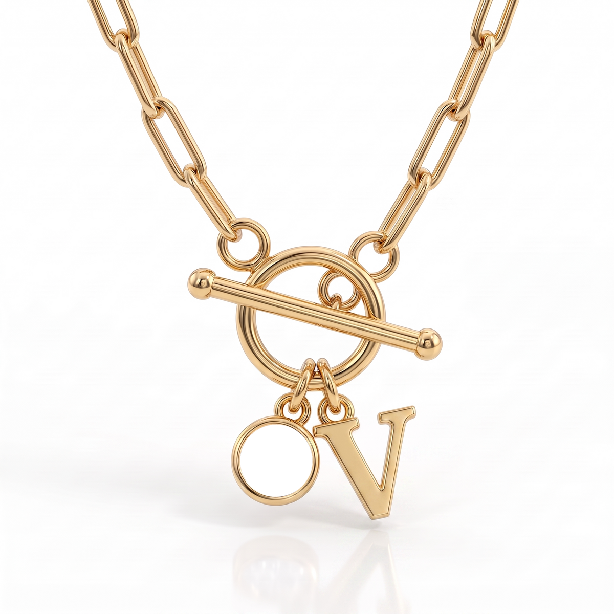 Initial Birthstone Necklace "Sage"