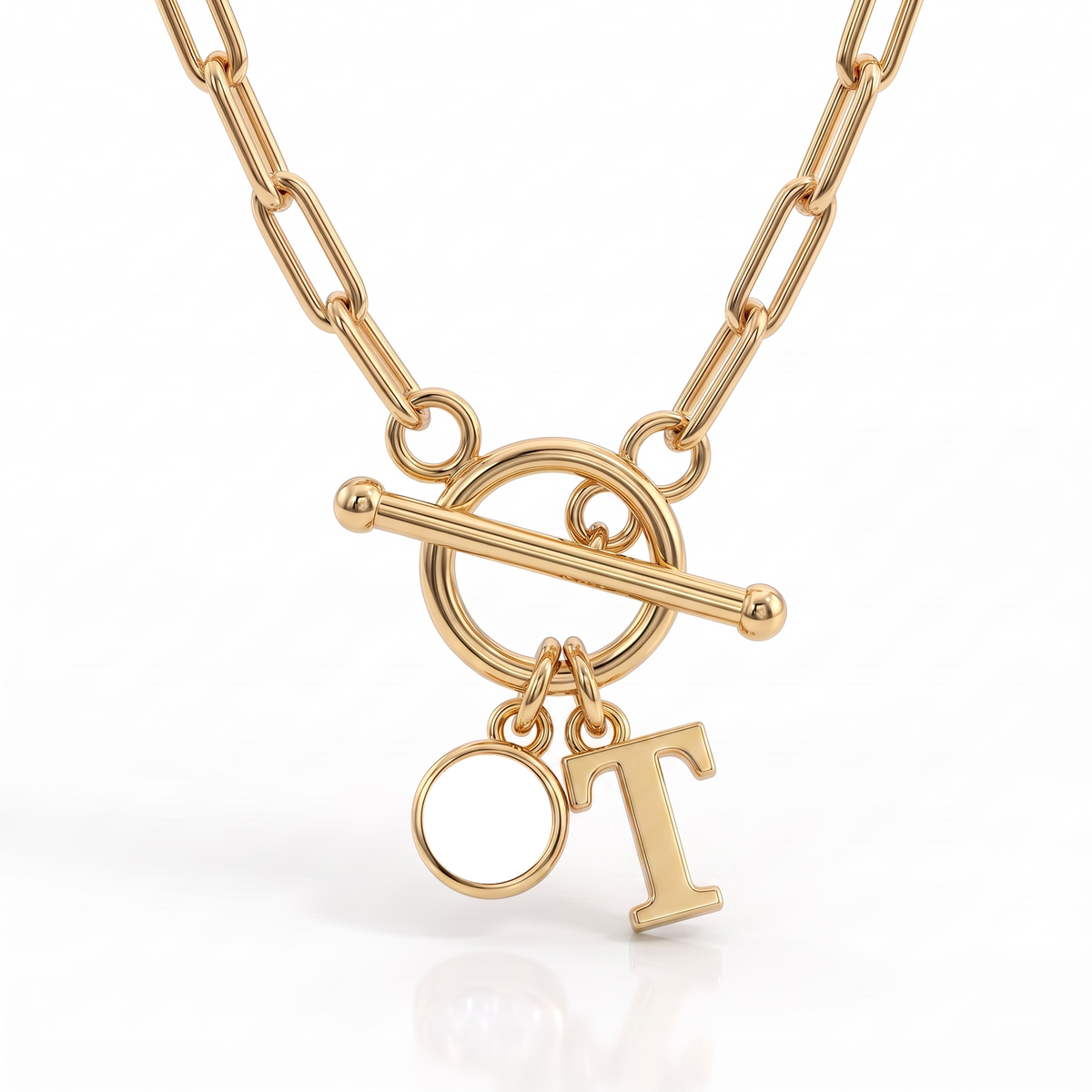 Initial Birthstone Necklace "Sage"