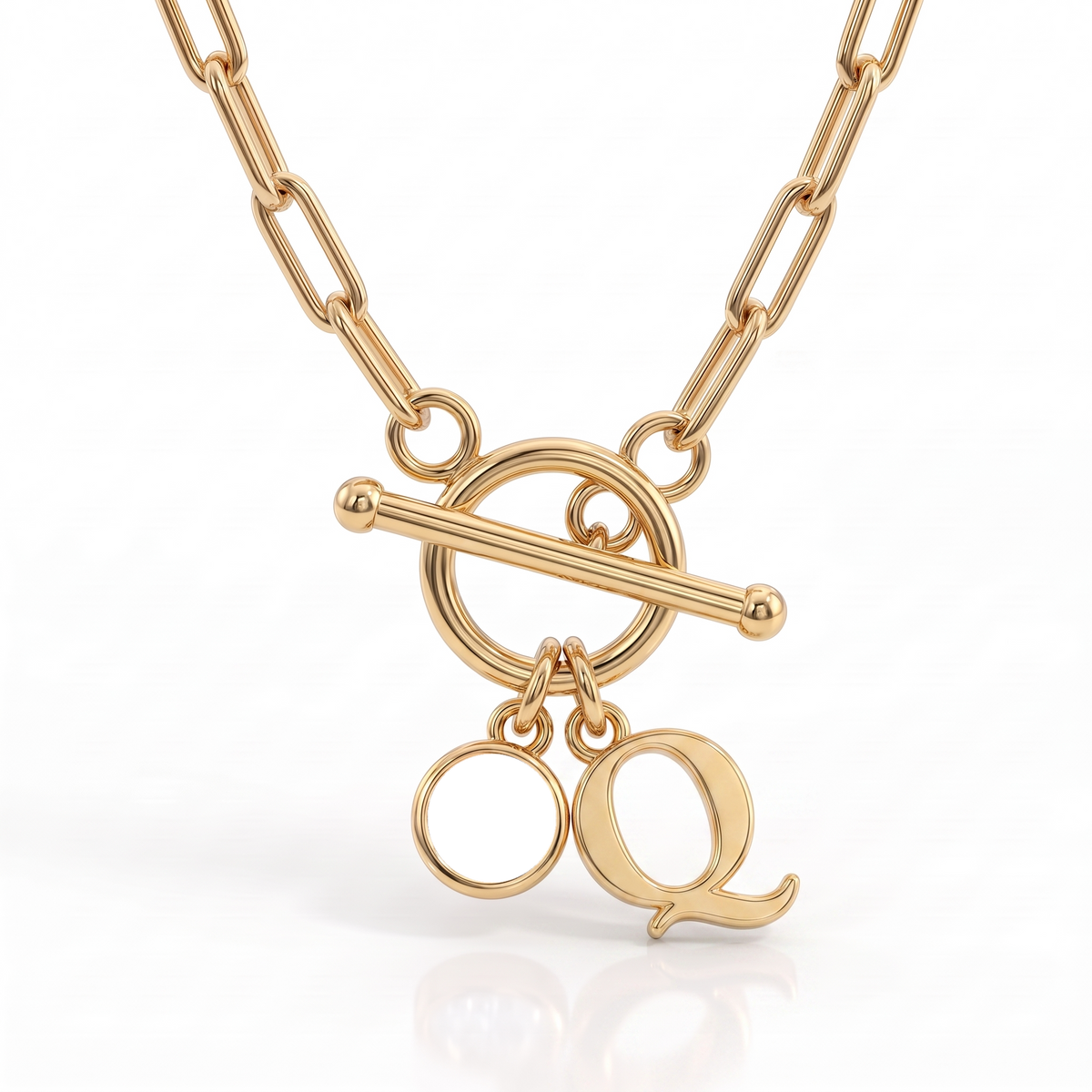 Initial Birthstone Necklace "Sage"