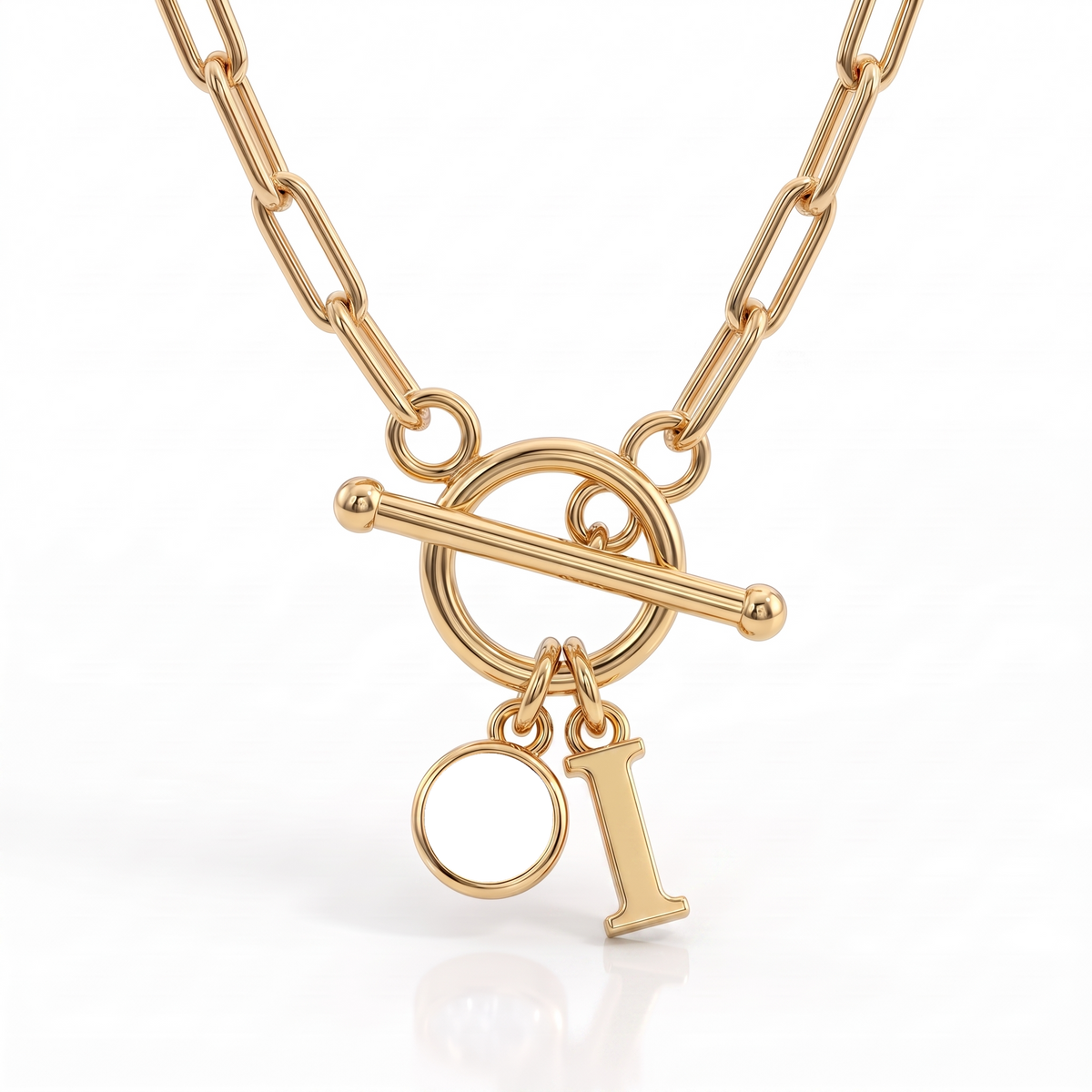 Initial Birthstone Necklace "Sage"