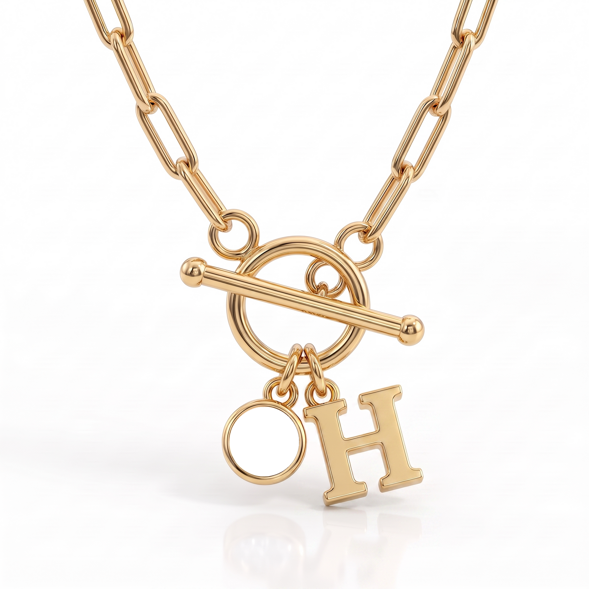 Initial Birthstone Necklace "Sage"