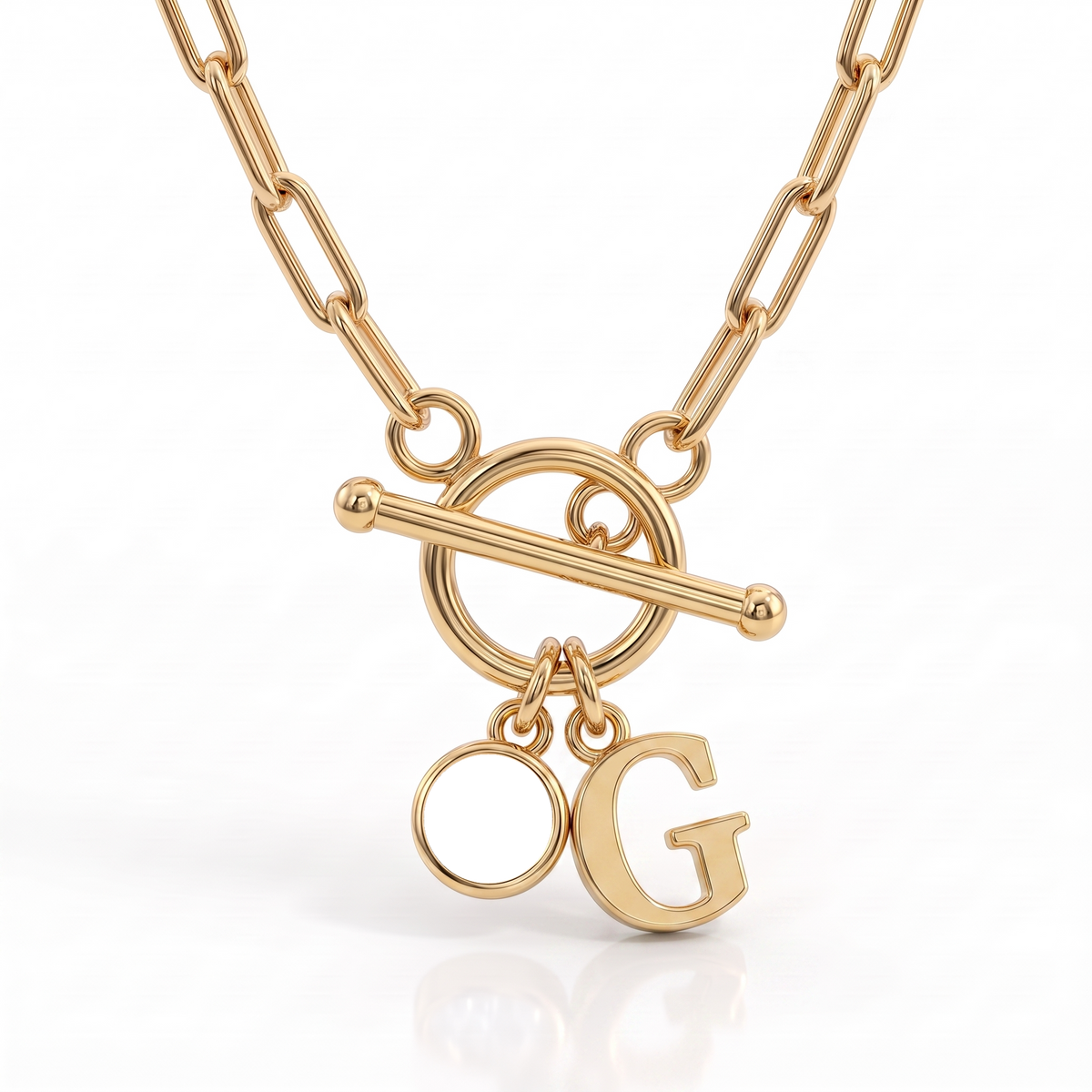 Initial Birthstone Necklace "Sage"