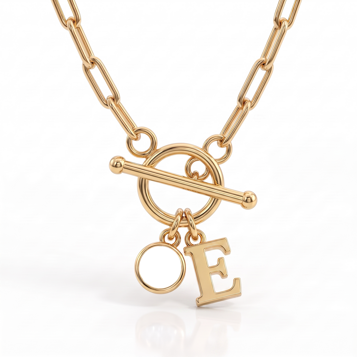 Initial Birthstone Necklace "Sage"