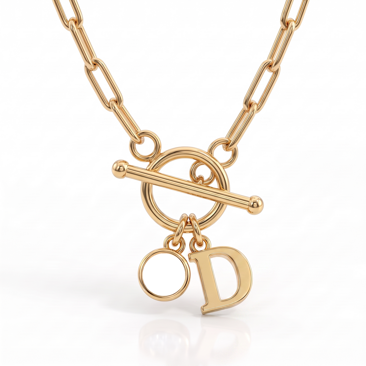 Initial Birthstone Necklace "Sage"