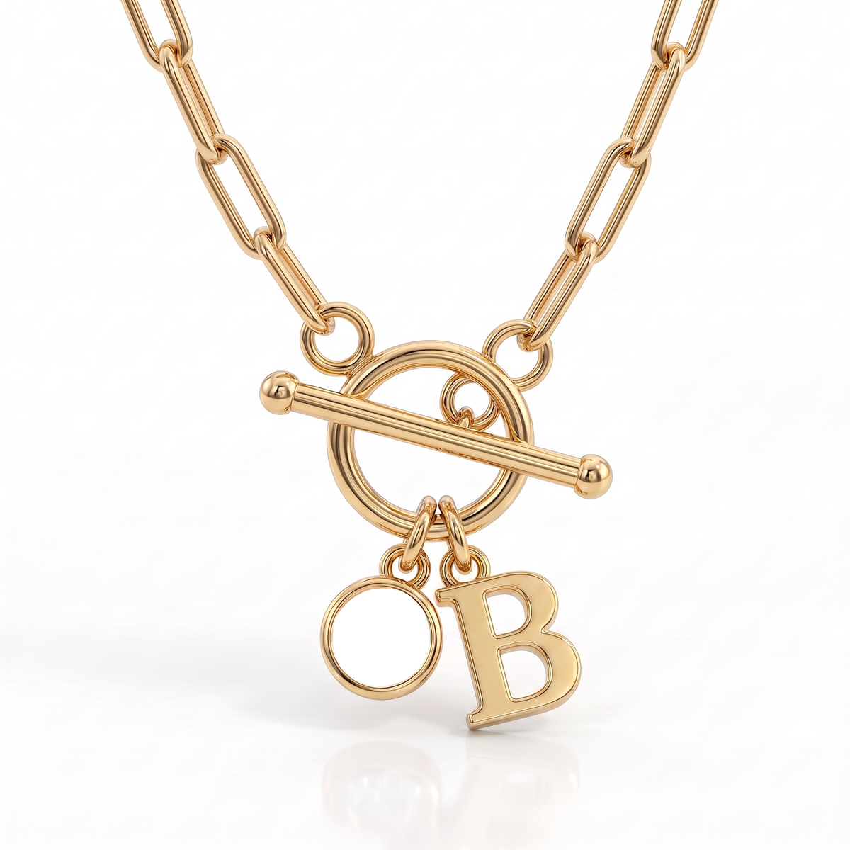 Initial Birthstone Necklace "Sage"