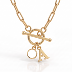 Initial Birthstone Necklace "Sage"
