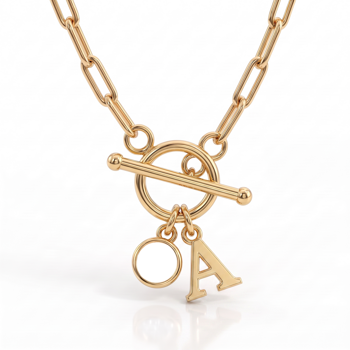 Initial Birthstone Necklace "Sage"
