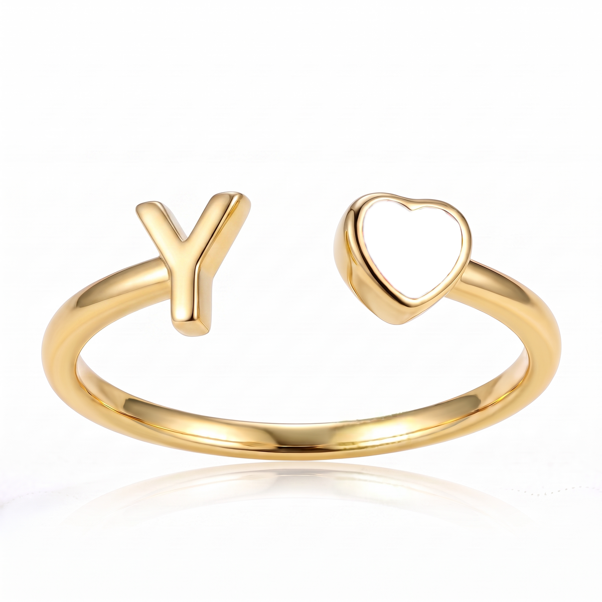 Adjustable Initial Birthstone Ring "Cleo"