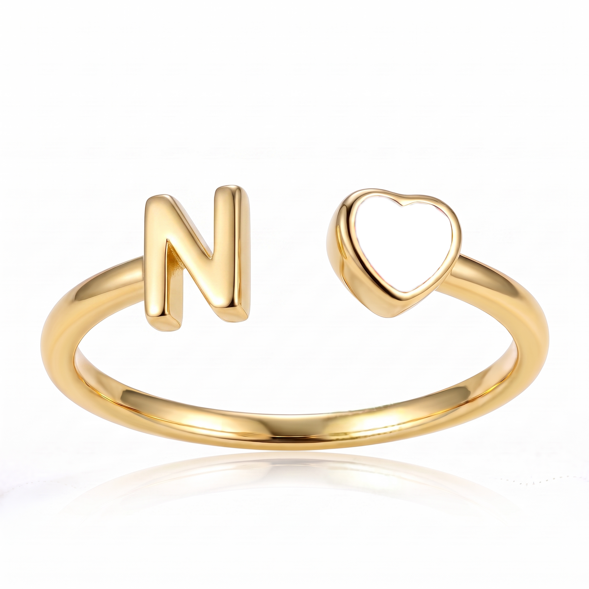 Adjustable Initial Birthstone Ring "Cleo"