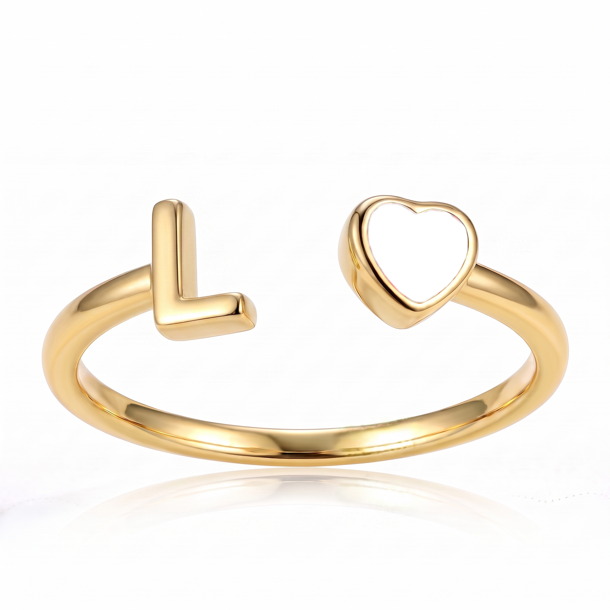 Adjustable Initial Birthstone Ring "Cleo"