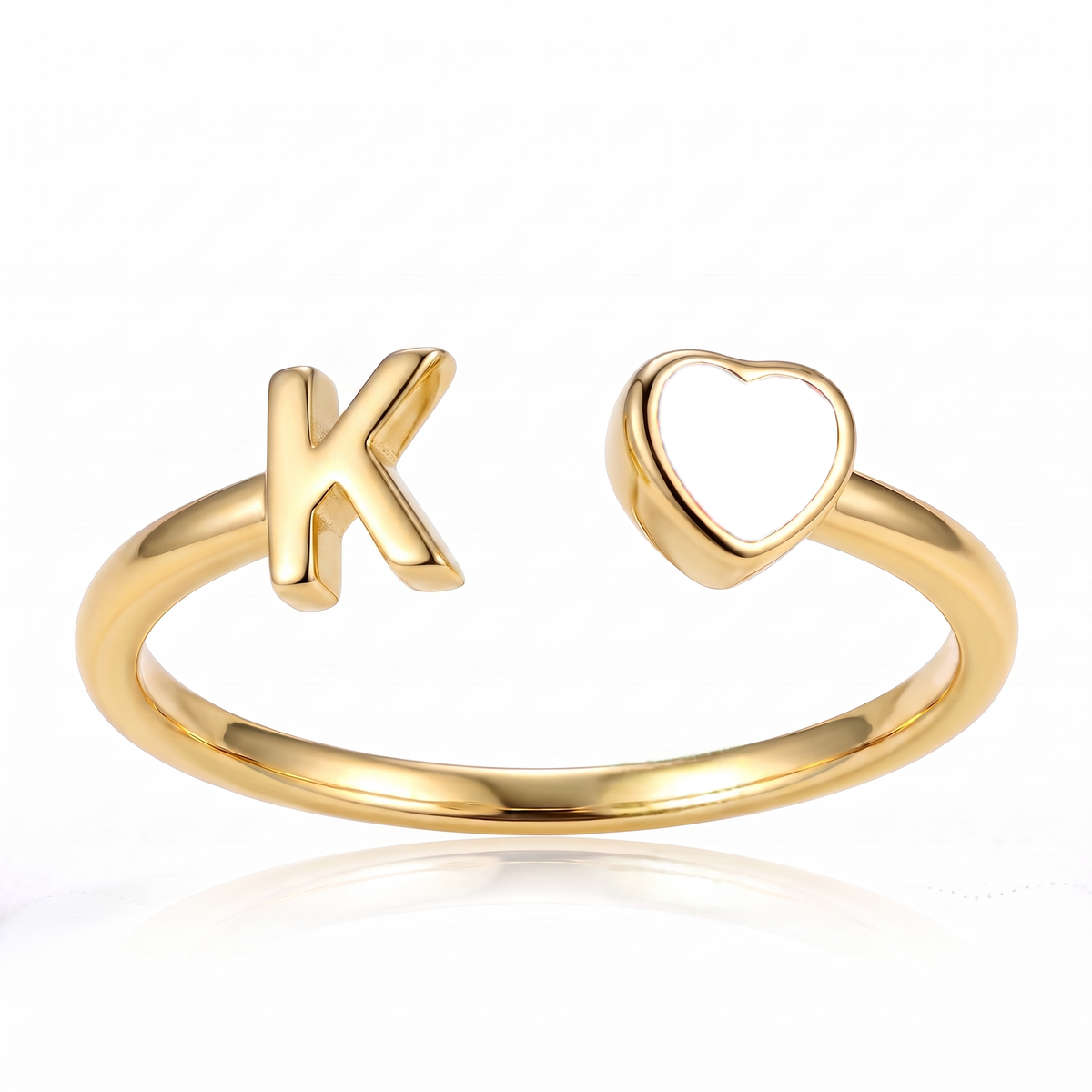 Adjustable Initial Birthstone Ring "Cleo"