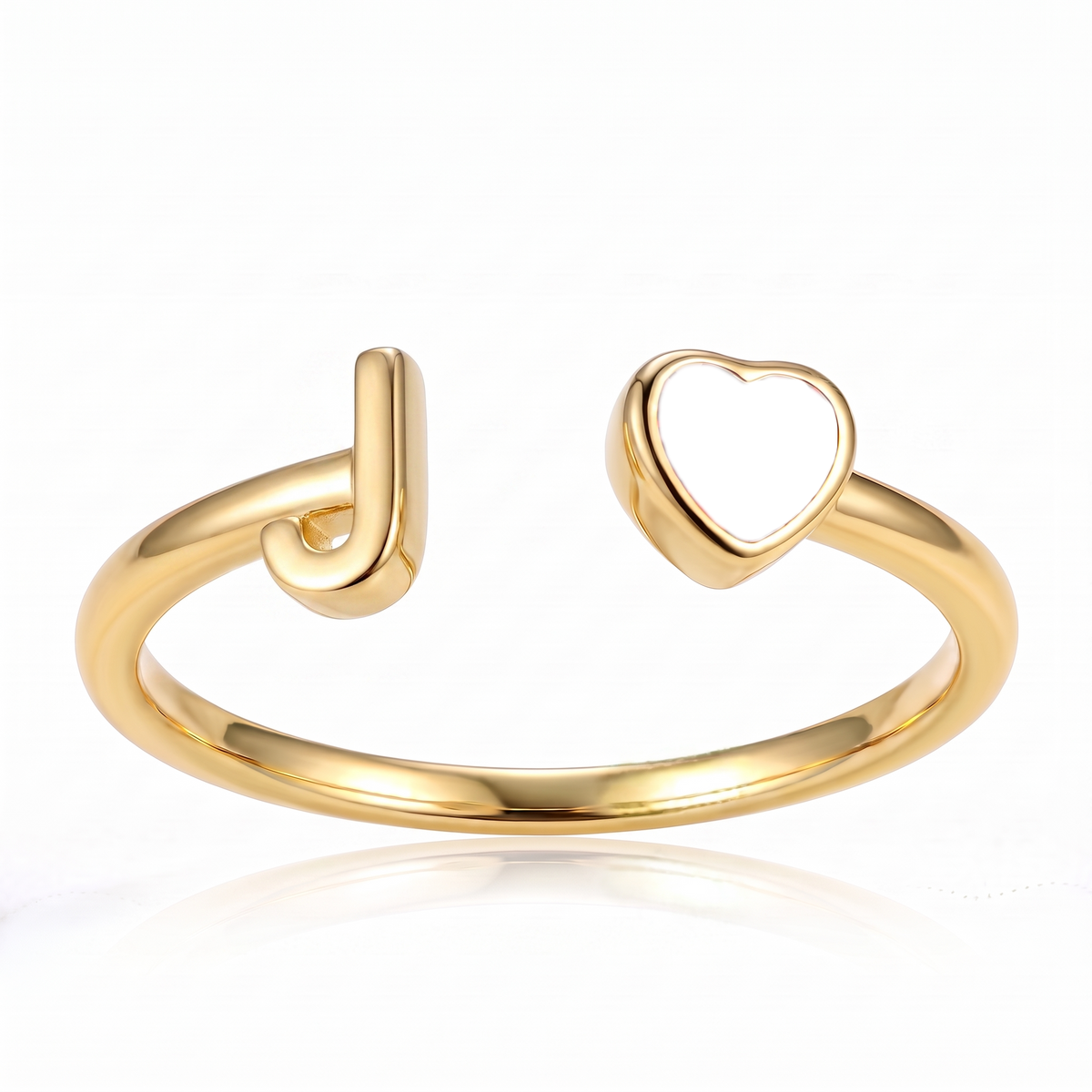 Adjustable Initial Birthstone Ring "Cleo"