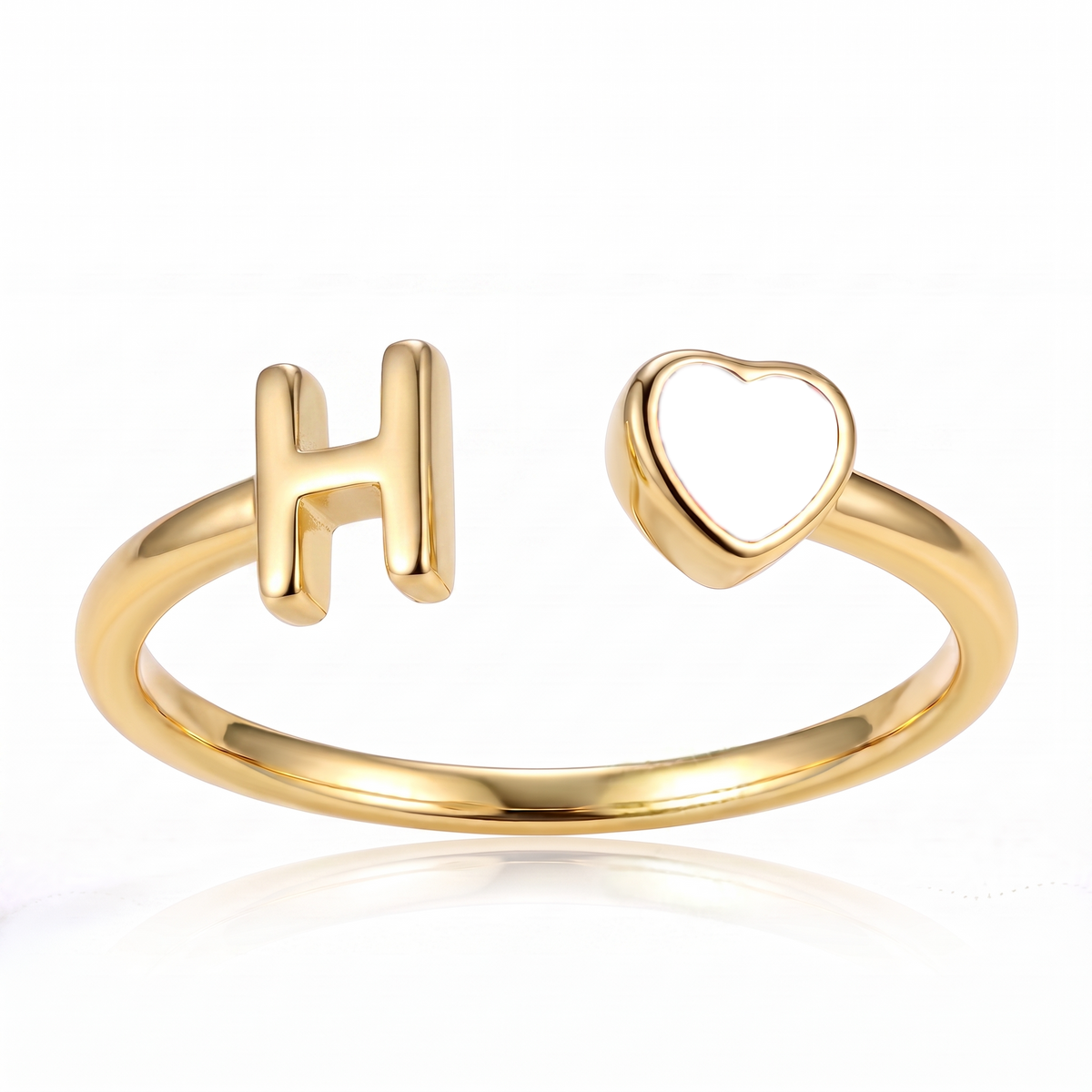 Adjustable Initial Birthstone Ring "Cleo"