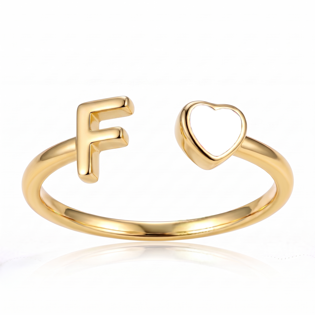 Adjustable Initial Birthstone Ring "Cleo"