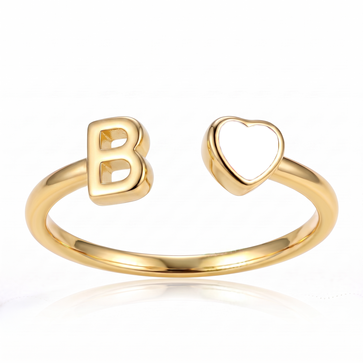 Adjustable Initial Birthstone Ring "Cleo"