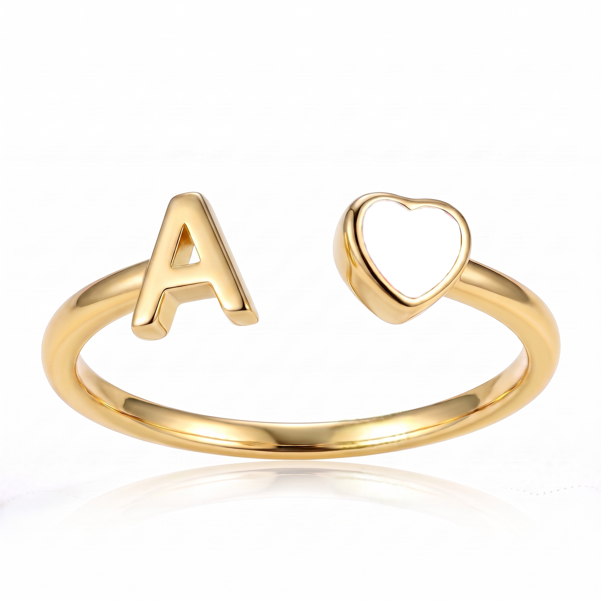 Adjustable Initial Birthstone Ring "Cleo"