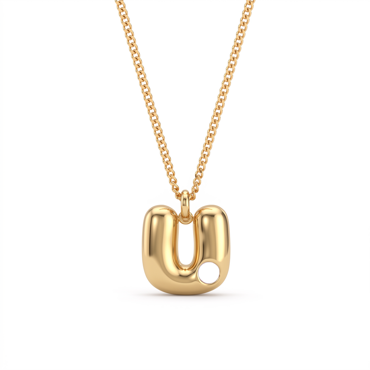 Initial Birthstone Necklace "Faye"