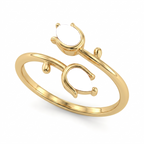 Adjustable BirthStone Ring "Tulip"