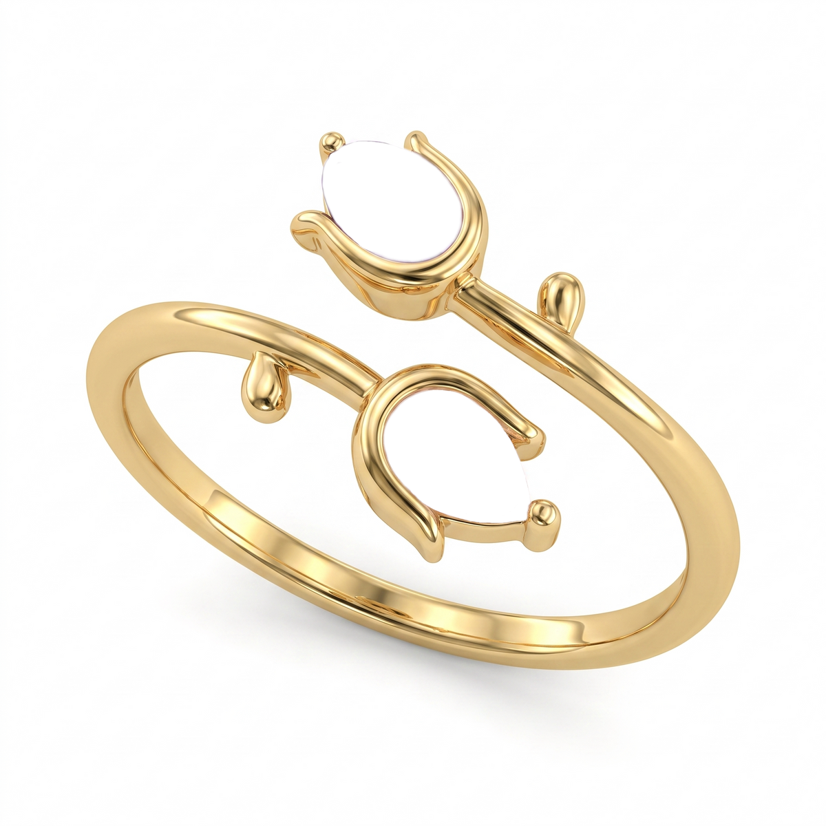 Adjustable BirthStone Ring "Tulip"