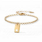 Initial Birthstone Bracelet "Nova"