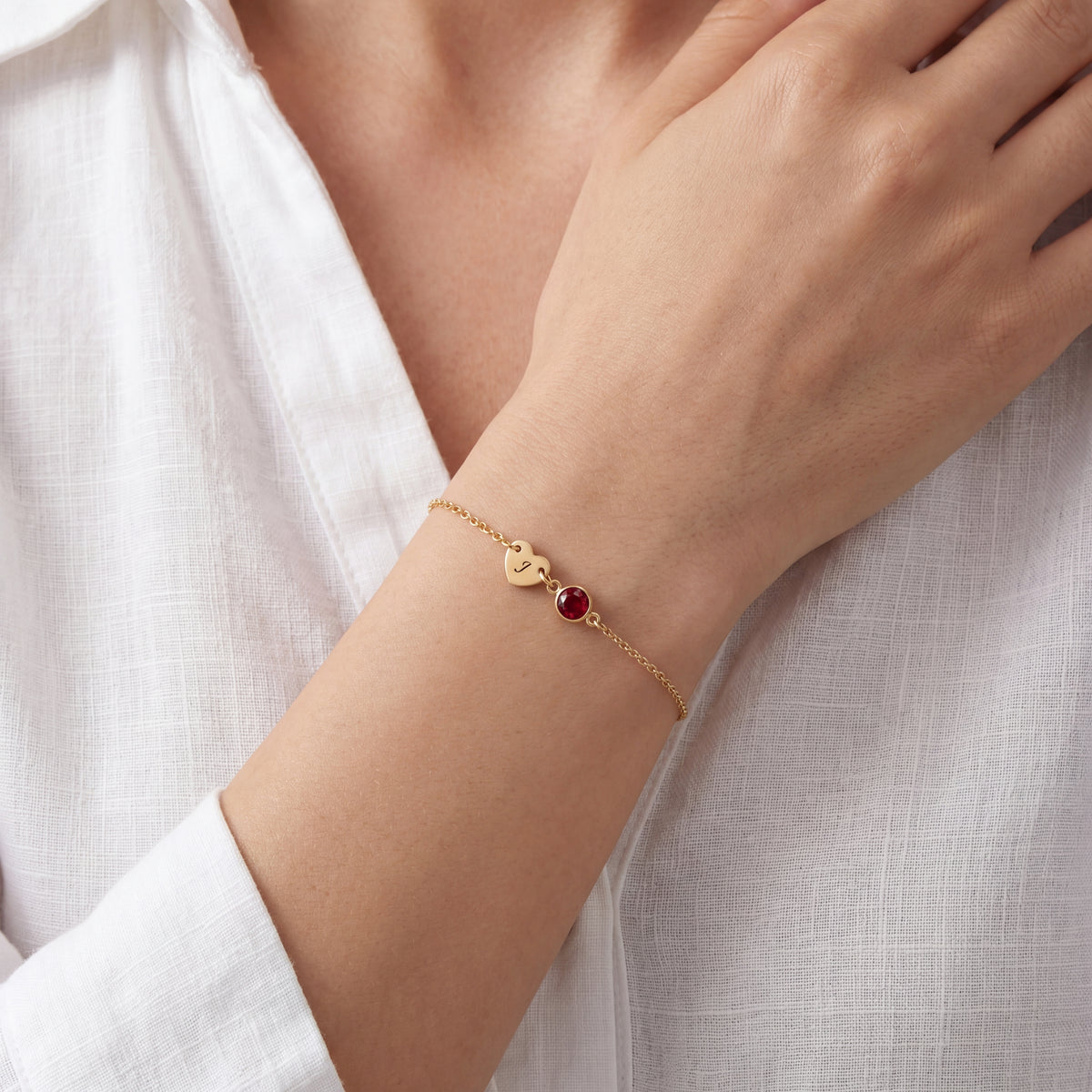 Initial BirthStone Bracelet "Mira"