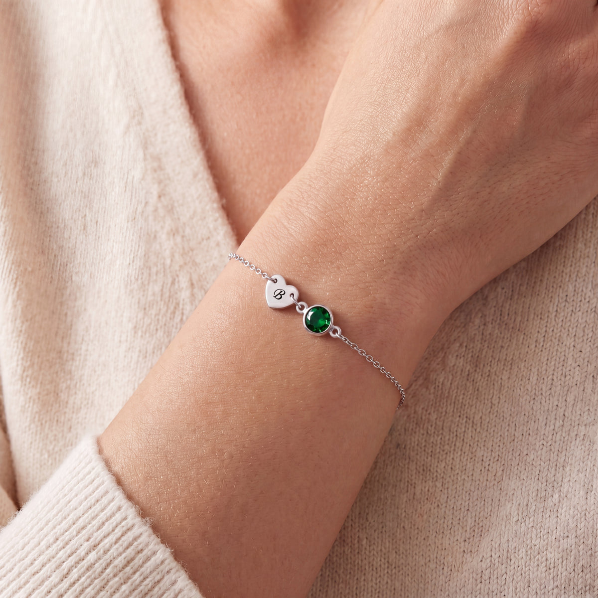Initial BirthStone Bracelet "Mira"