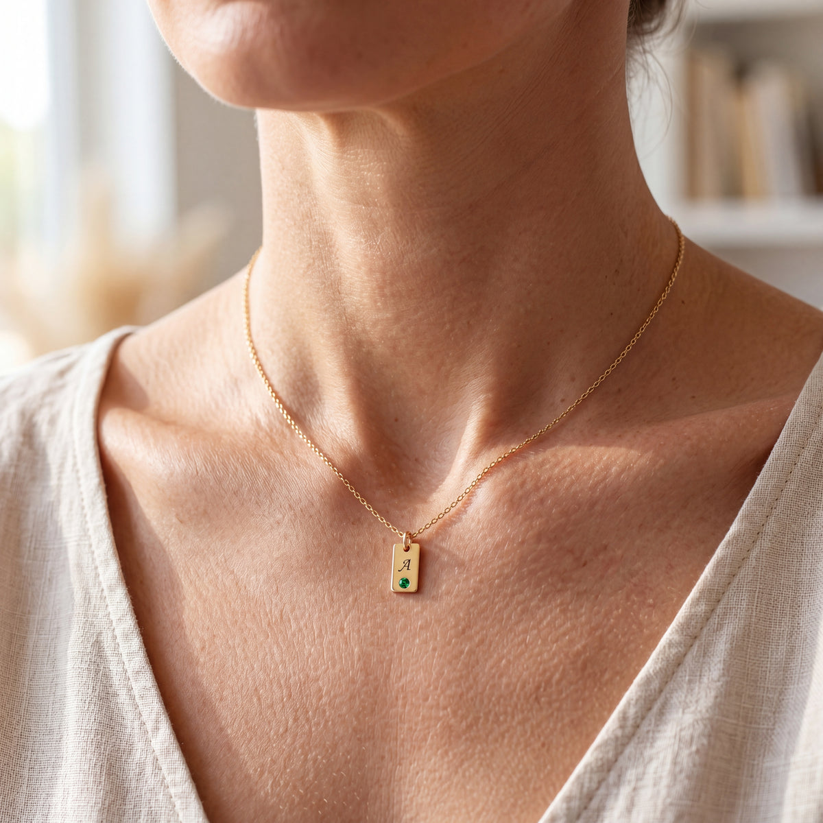 Initial BirthStone Necklace "Nova"