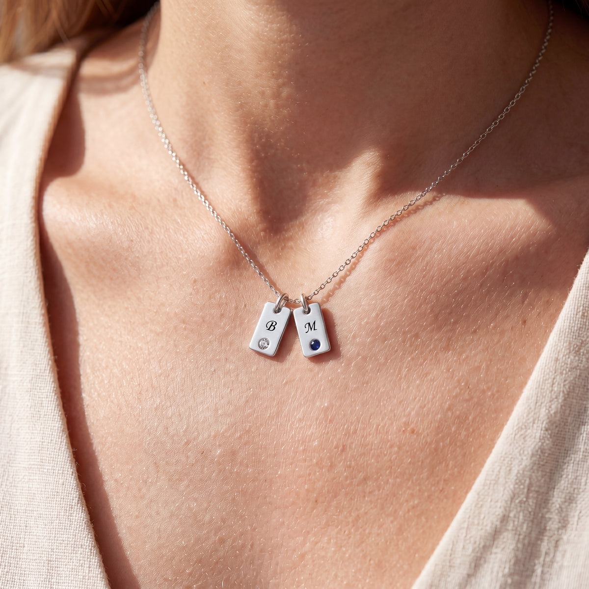 Initial BirthStone Necklace "Nova"