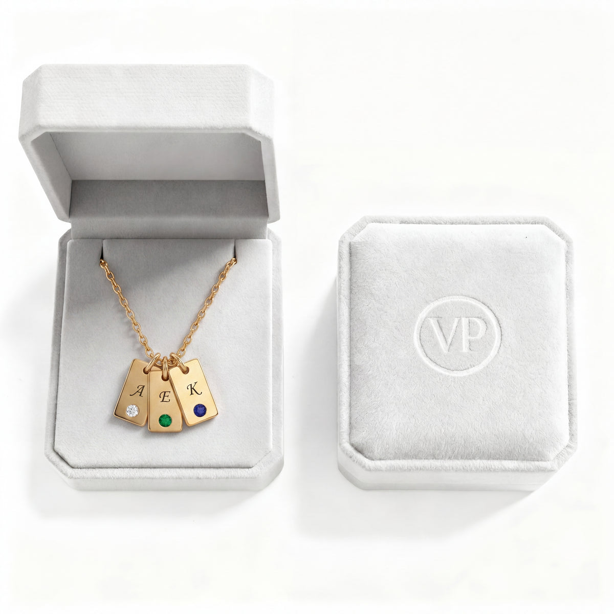 Initial BirthStone Necklace "Nova"