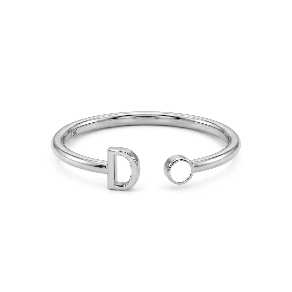 Adjustable Initial Birthstone Ring "Tove"