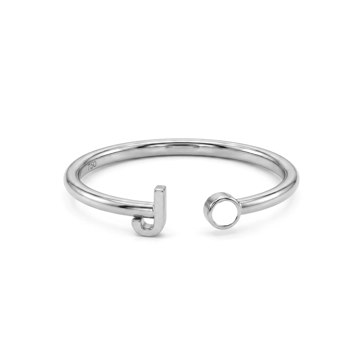 Adjustable Initial Birthstone Ring "Tove"