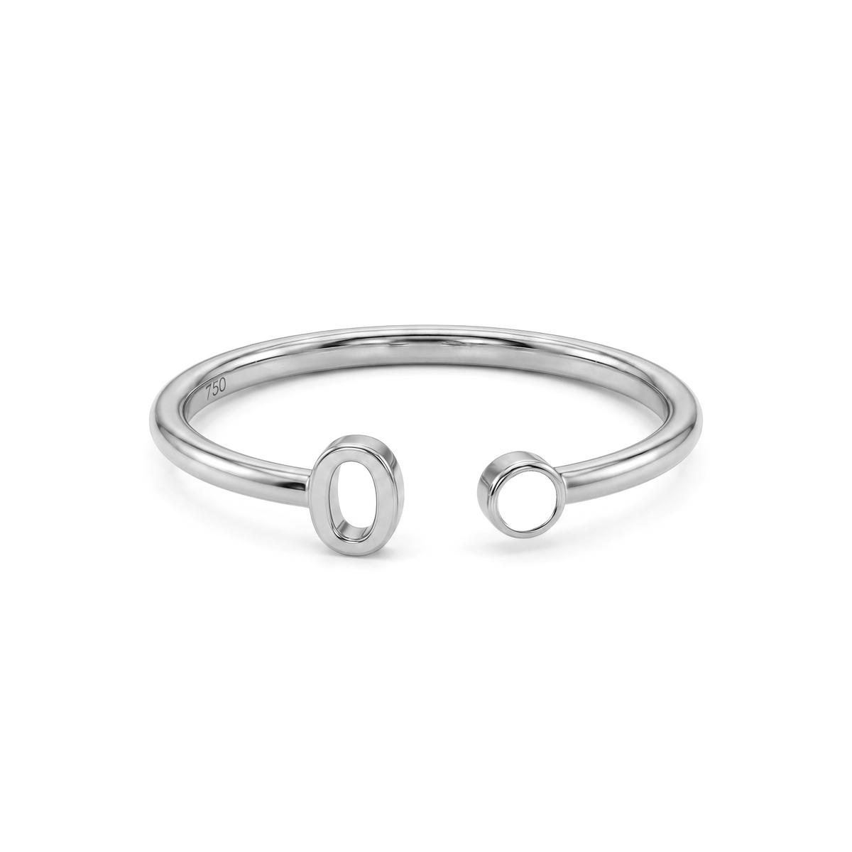Adjustable Initial Birthstone Ring "Tove"