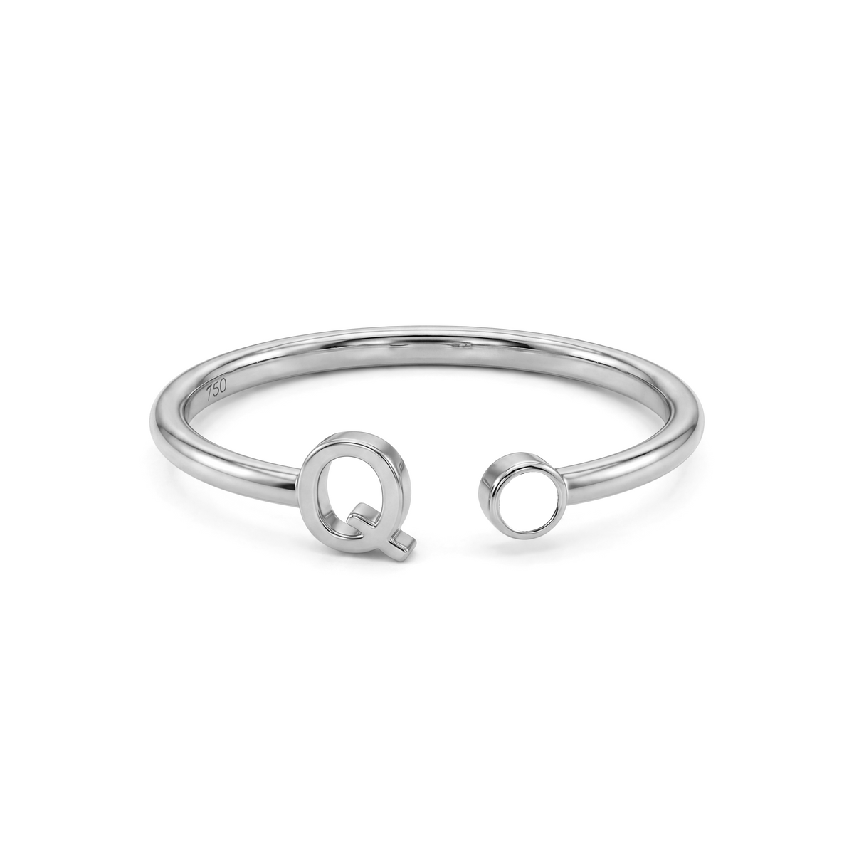 Adjustable Initial Birthstone Ring "Tove"