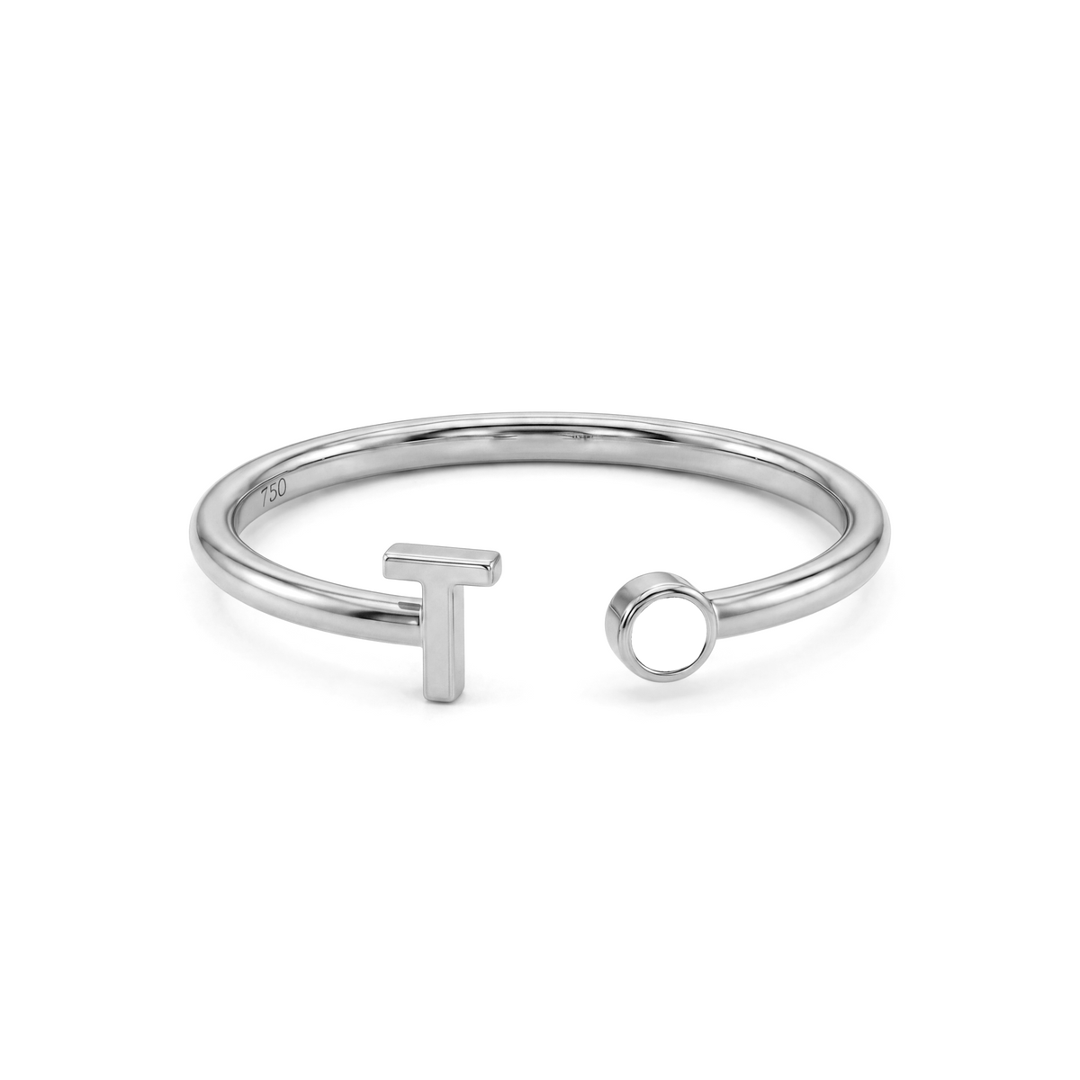 Adjustable Initial Birthstone Ring "Tove"