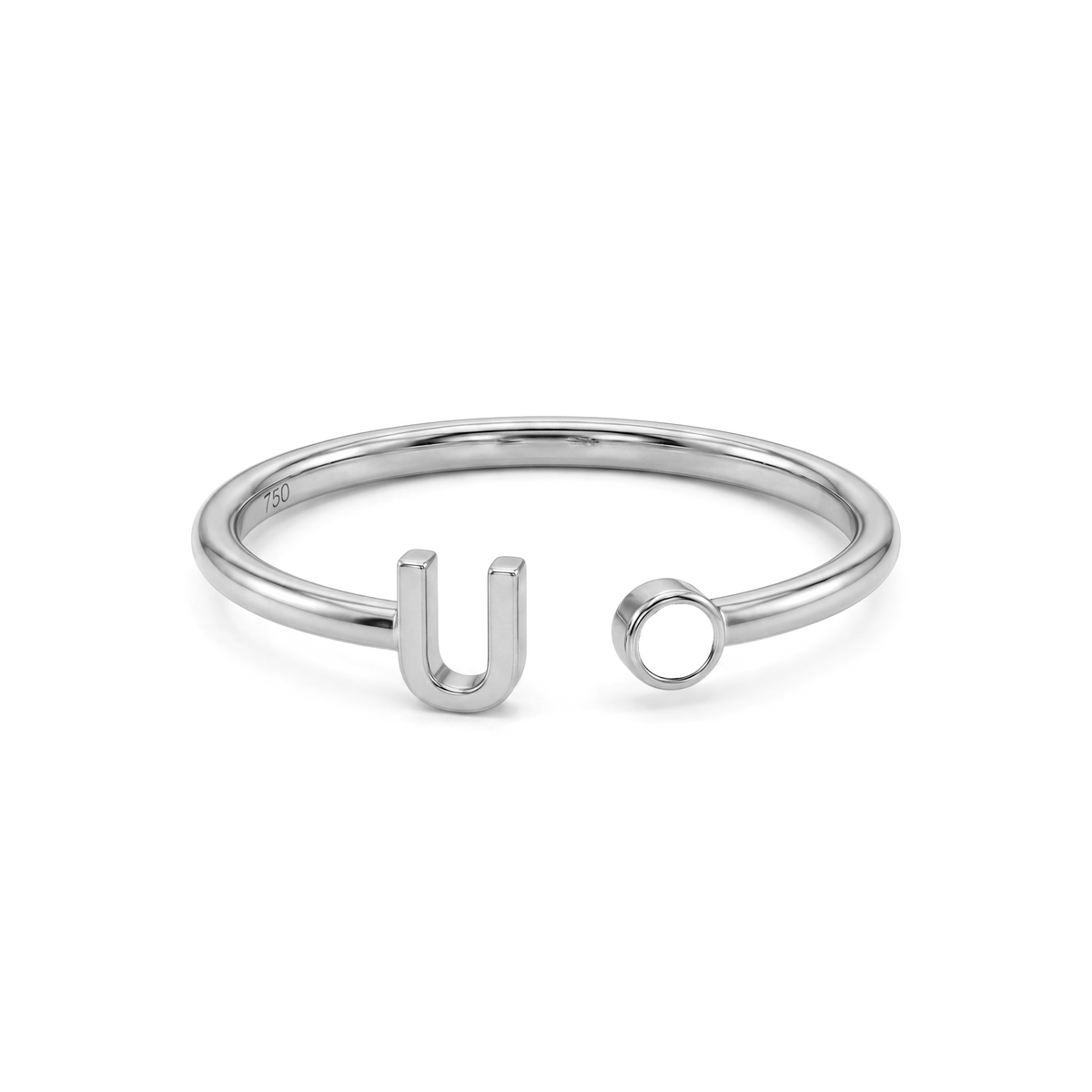 Adjustable Initial Birthstone Ring "Tove"