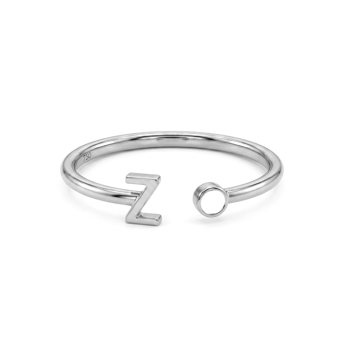 Adjustable Initial Birthstone Ring "Tove"