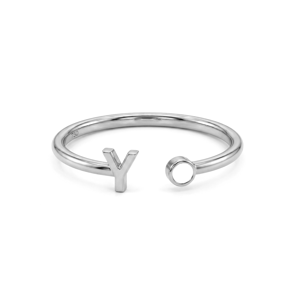 Adjustable Initial Birthstone Ring "Tove"