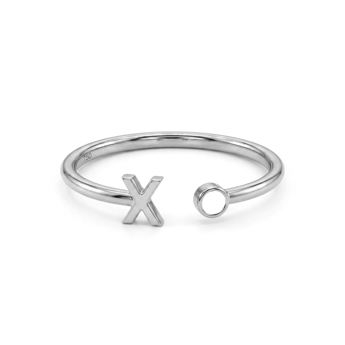 Adjustable Initial Birthstone Ring "Tove"