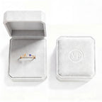 Adjustable Initial Birthstone Ring "Tove"