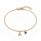 Initial Birthstone Bracelet "Eden"