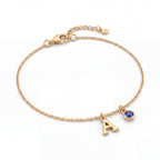 Initial Birthstone Bracelet "Eden"